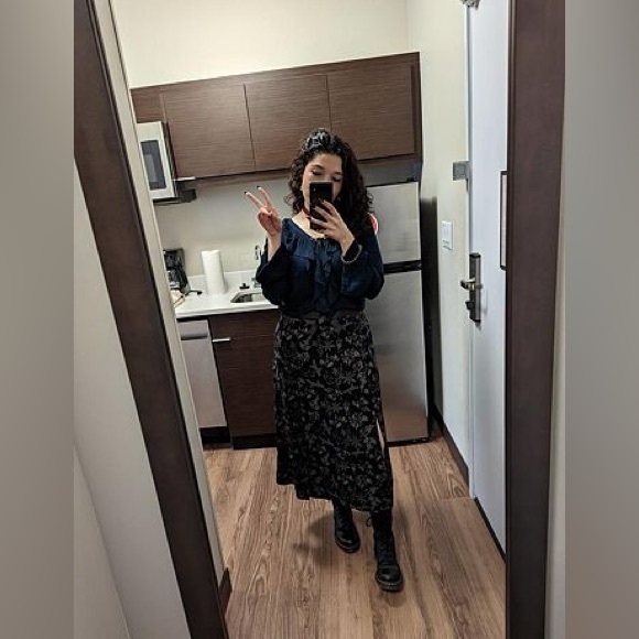 Disturbia Poisonous Plant Split Midi Skirt US 8 / UK 12 - Picture 11 of 11